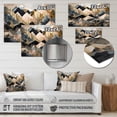 thumbnail image 4 of Designart "Geometric Horizons in Pink and Gold I" City Geometric Metal Wall Art, 4 of 5
