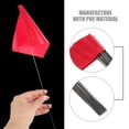 thumbnail image 4 of LOLIPPYY 60pcs Utility Flags - High Visibility Red Marking Flags Steel Wire Marker for Outdoor Use Lawn Agriculture Landscaping & Safety Applications, 4 of 8