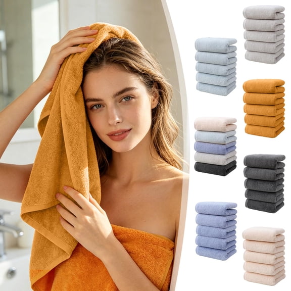 ufehgfjh Towels Bath Towel Solid Color Cottons Towel Household Absorbent Adult Face Towel Soft Lightweight Durable for Home and Pool and Beach