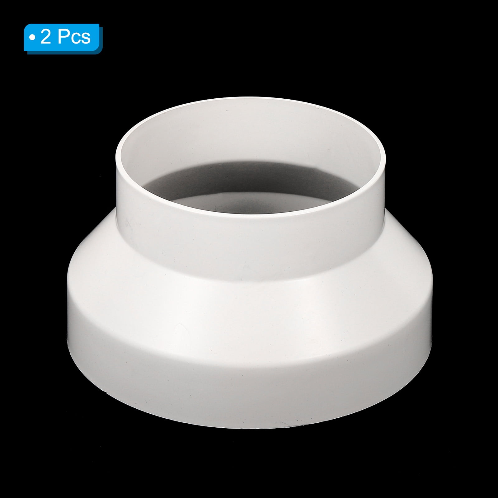 Unique Bargains ABS Ducting Airflow Tube Increaser Adapter for HVAC System White 8" to 6"