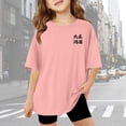 thumbnail image 5 of Children Girls Da Zhang Hong Tu Graphic Short Sleeve T Shirts Kids Summer Oversized Tops Casual Crewneck Tees 3-14 Years, 5 of 8