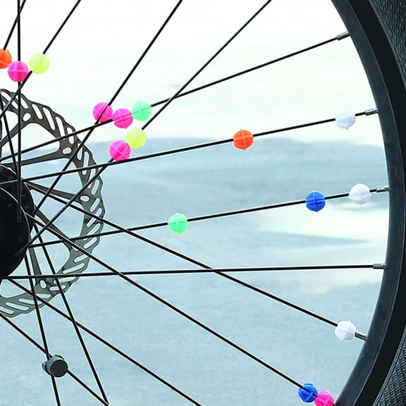 BESTYASH 180-Piece Round Spoke Beads Clips in Assorted Colors for Custom Wheel Decoration