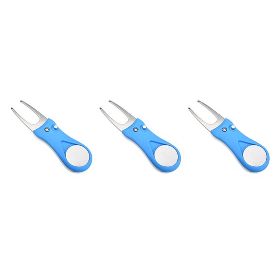 Soidarity Golf Pitch Groove Repair Fork Práctica manual Pitchfork Mango de plástico Herramienta de eliminación de marcador de césped Type1 NO1