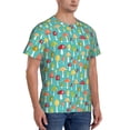 thumbnail image 2 of Bixox Men's Mushrooms Printed Short Sleeve Skinny Athletic T-Shirt, 2 of 6