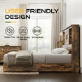 thumbnail image 6 of VanAcc Full Size Wooden Platform Storage Bed Frame with 51.2" Wood Bookcase Headboard(Rustic Brown), 6 of 7