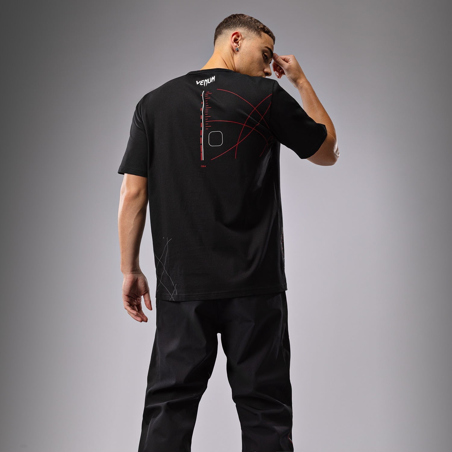 Venum Tactical XT T-Shirt - Black/Fire Red - Large