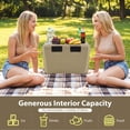 thumbnail image 3 of Resenkos Outdoor Picnic Ice Chest with Drain Plug & Bottle Opener, Hard Shell Insulated Cooler with Cup Holders for Camping, Beach, Brown, 3 of 9