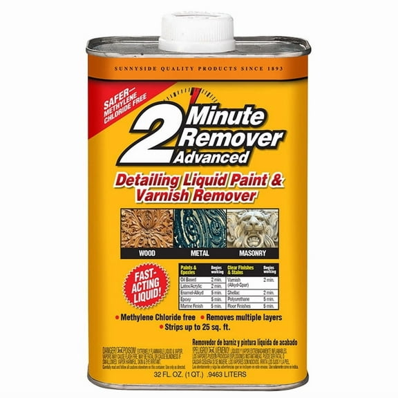 4-Pack of 1 qt Sunnyside 63532 2 Minute Advanced Remover Paint and Varnish Remover Liquid