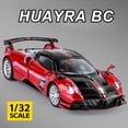 thumbnail image 2 of 1:32  Huayra BC HP Diecast Alloy Sports Cars Model Toys with Sound Light Pull Back Doors Opened Vehice Boy Christmas Gifts, 2 of 10