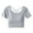 Gray, variant on Jewelreauty Women Plus Size Crop Tops Summer Short Sleeve Criss Cross Back Tees Casual Slim Fitting Shirts (M, Black)