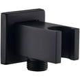 thumbnail image 1 of Codo de suministro de montaje en pared con soporte para ducha de mano, accesorio de manguera de ducha de latón cuadrado de 1/2″, salida de agua de montaje en pared de unión acodada, negro JAMW Sencillez, 1 of 5