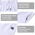 thumbnail image 7 of Men's Cotton Shorts Casual Elastic Waist Drawstring Summer Beach Vacation Yoga Golf Shorts with Zipper Pockets, 7 of 7