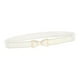 thumbnail image 5 of Cinturón delgado de moda para mujer, cintura elástica, cinturones elásticos con hebilla de lazo, cinturón de cuero PU para mujer , Blanco Yinane Cinturón de mujer, 5 of 8