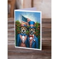 thumbnail image 2 of All American Border Terrier Greeting Cards Pack of 8 7 in x 5 in, 2 of 3