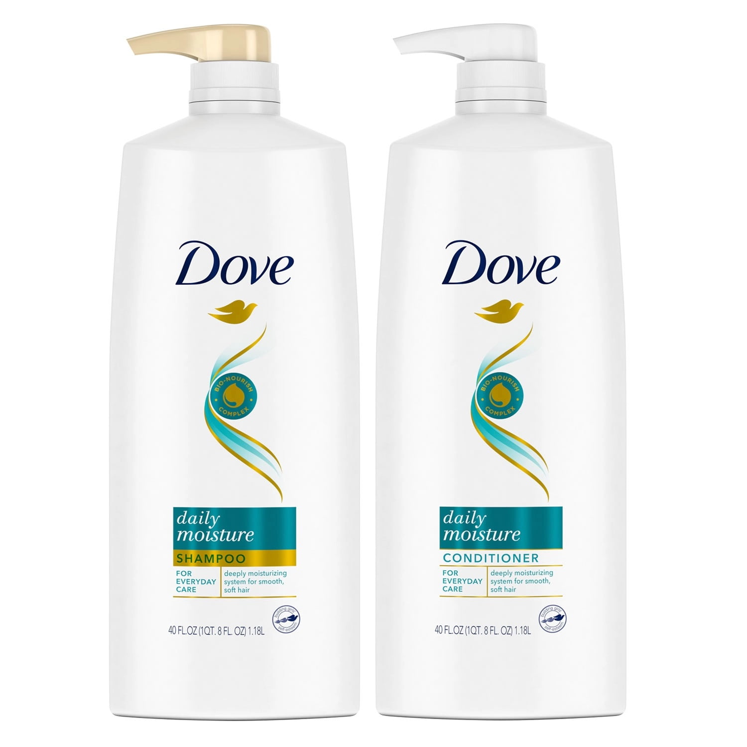 Dove Nutritive Solutions Daily Moisture, Shampoo and Conditioner Duo Set, 40 Ounce Pump Bottles Walmart.com