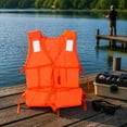 thumbnail image 5 of Square Emergency Rescue Life Jacket, Buoyancy Vest for Disaster Relief and Reservoir Fishing, High Visibility Safety Gear for Swimming(Saffron, M), 5 of 6