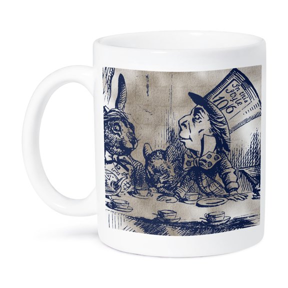 3dRose, Mad Hatter Vintage Alice in Wonderland Tea Party, 11oz Mug