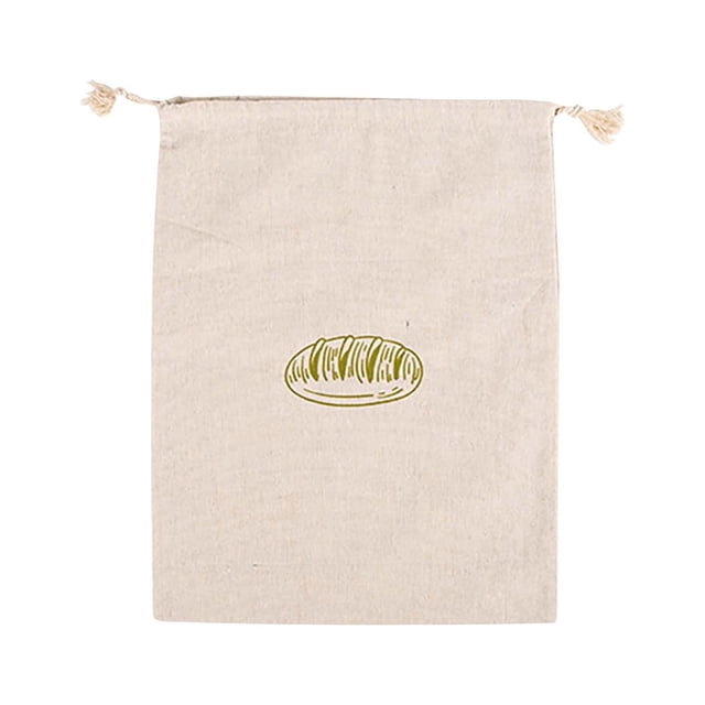 MORESEC under $5 Linen Bread BagReusable Natural Fabric Storage Sack for Baked Goods, Drawstring Closure and Sustainable Alternative to Plastic