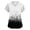 8# Black, variant on Womens Medical Scrub Tops Ghost Print Plus Size Stretch V-Neck Short Sleeve Nursing Uniform