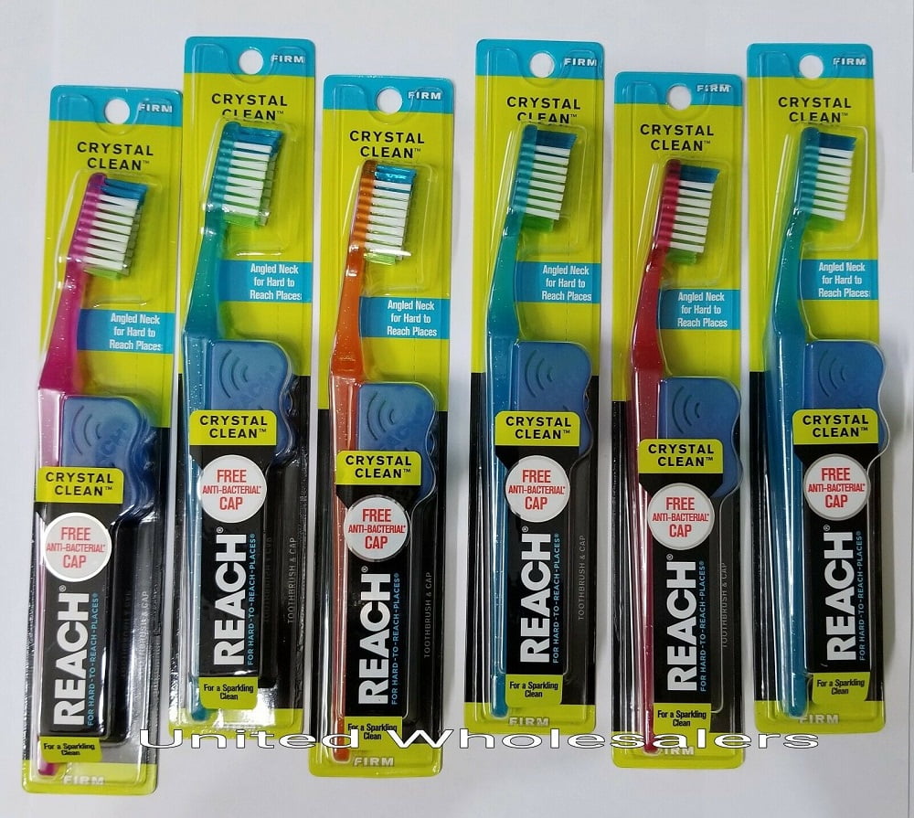 6 Reach Toothbrush Extra Clean FIRM Bristles Hard FREE SHIPPING