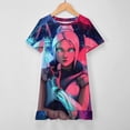thumbnail image 3 of Valorant Girls Short Sleeve Dress Soft Cute Designs Dresses Casual T-Shirt Dress 130CM, 3 of 7
