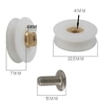 thumbnail image 6 of 8Pcs Dia 22.6mm Shower Door Wheels Rollers Runners, White, 6 of 12
