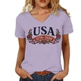 thumbnail image 4 of Women's Tops T-Shirts Graphic Print Loose Crewneck Casual Boho Shirts, 4 of 5