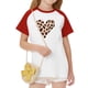 thumbnail image 5 of Blusas y camisas de manga corta con cuello redondo para niños y niñas, blusa de manga corta con estampado de cuello redondo, 5 of 7
