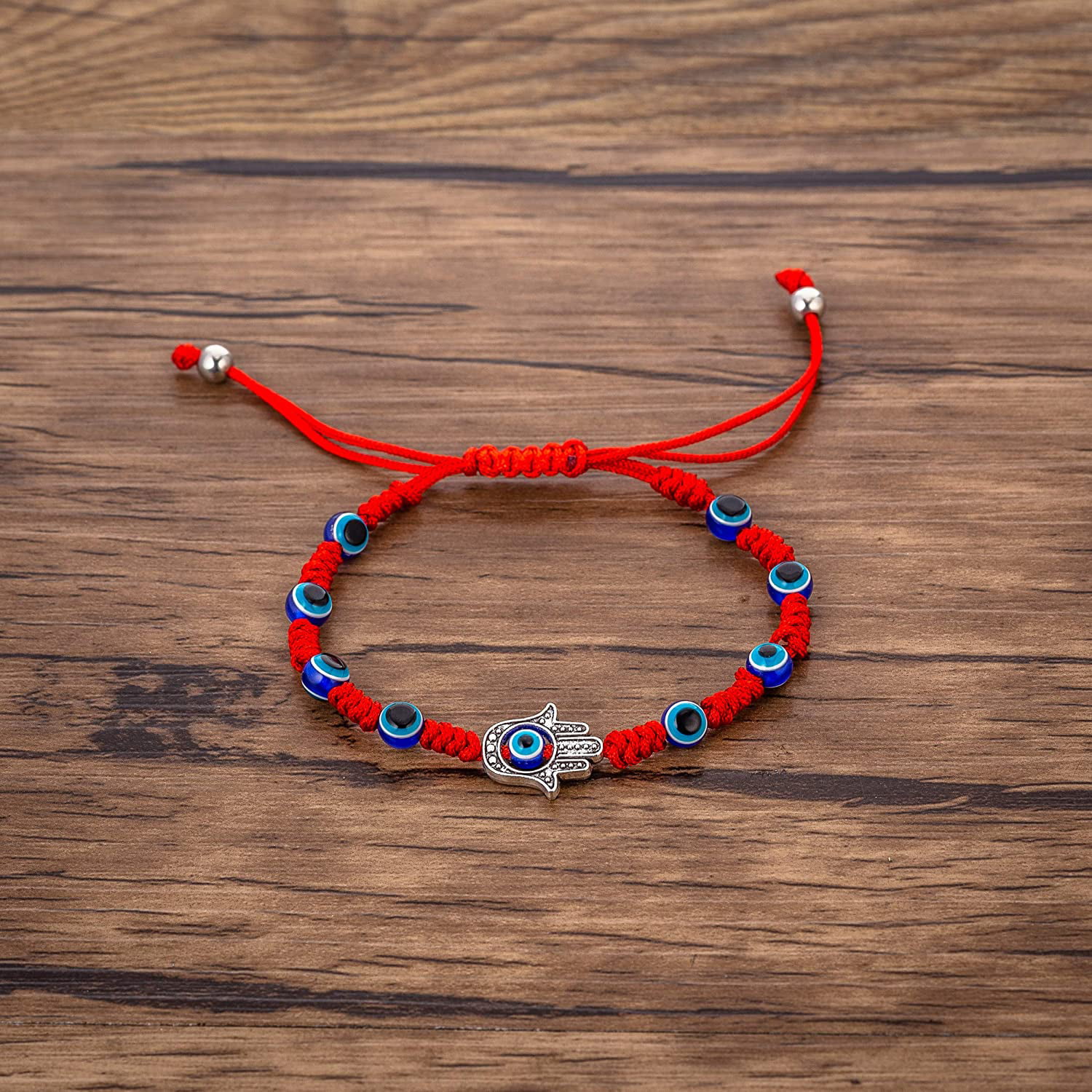 6pcs Evil Eye String Kabbalah Bracelets for Protection and Luck Hand-Woven Red Rope Cord Thread Friendship Bracelet Anklet 