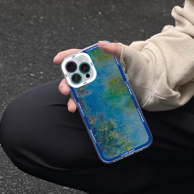 Claude Monet-funda de teléfono de artes impresistas, carcasa transparente para iPhone 11 12 Mini 13 14 Pro Max Fivean unisex