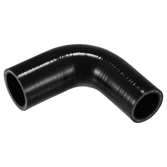 Unique Bargains 1pcs 32-38mm 1.26"-1.50" ID 90mm 3.54" Length 90° Black Car Silicone Hose Universal