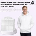 thumbnail image 2 of BILLIONHATS 12 Pack of Wholesale Hoodie Sweatshirts, Men's Women's Unisex Hoodies Cotton Blend, Bulk Adults Sweatshirt, Homeless Donation WHITE SIZE MEDIUM, 2 of 7