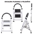 thumbnail image 2 of Escalera metalica dos escalones de 86*44.5*5cm blanca, 2 of 7