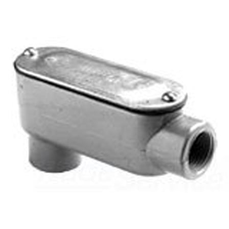 Bridgeport LB-43CG 1 in. Aluminum, Type LB Conduit Body, with Cover ; Gasket