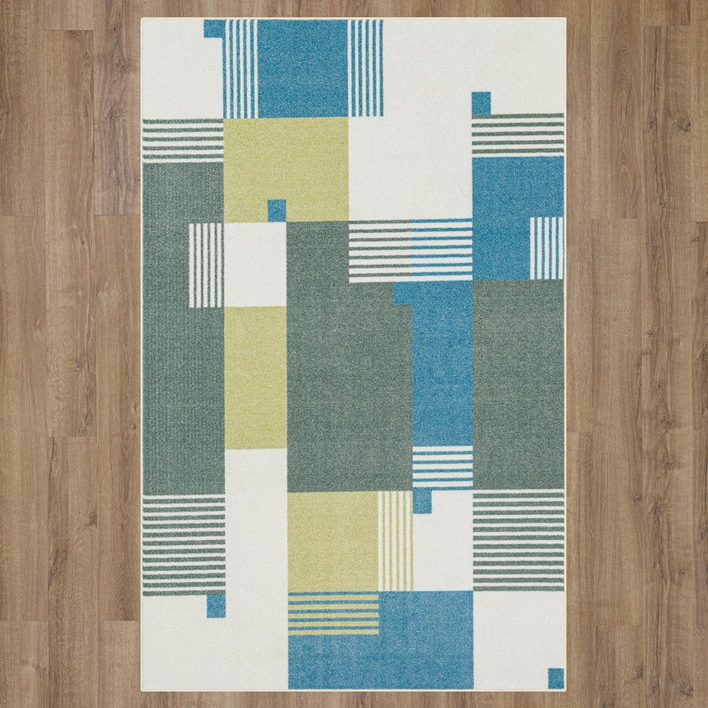 Mohawk Home Alliance Indoor Geometric Area Rug, Denim, 6' x 9'