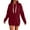 A088 Wine, variant on TrendOFT Long Hoodies for Women Zip up Long Sleeve Tunic Sweatshirt Oversized Casual 2025 Fall Jacket Coat with Pocket BU1 S