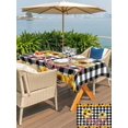 thumbnail image 5 of Outdoor Tablecloth with Umbrella Hole for Patio/Picnic/Party/Camping, Sunflowers Bicycle Waterproof Table Cloth Rectangle Table Cover Washable, Summer Budding Botanical Floral Lattice (60"x 102"), 5 of 8