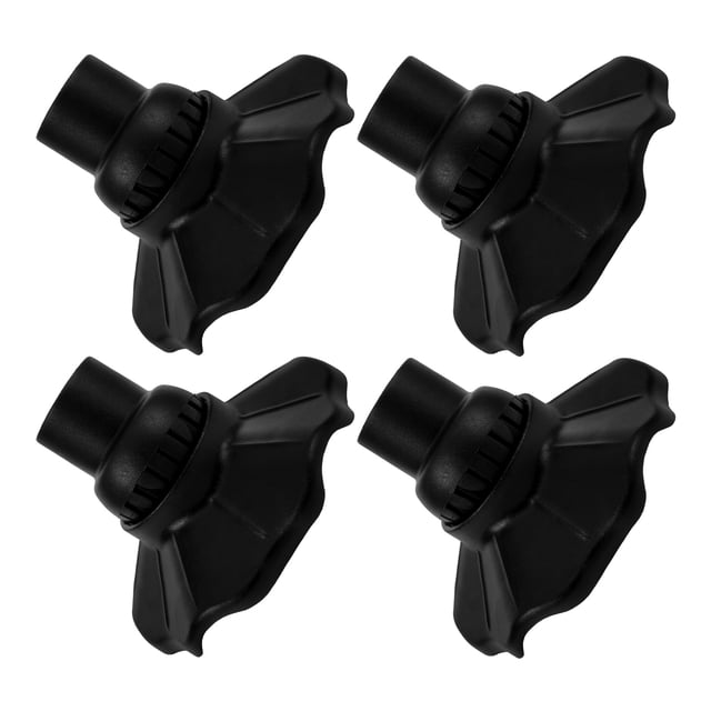 BRIGHTFUFU 4pcs Plastic Covers for Chairs Camping Table Leg Cover Black Strong Protection
