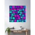 thumbnail image 2 of Jewel Tone Mondrian Poster Wall Art, Modern Wall Decor For Living Room Bedroom, 24x24 UNFRAMED, 2 of 3