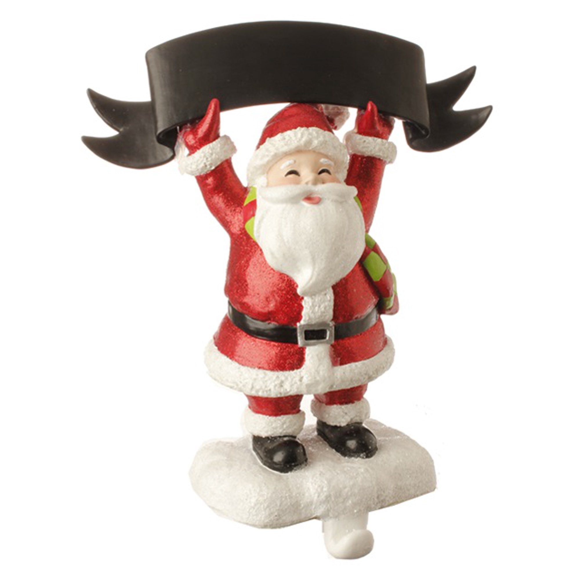 10 Red And White Glitter Santa Claus Stocking Holder With Chalkboard Banner Christmas Decoration Walmart Canada