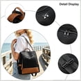 thumbnail image 5 of Sunyuer Women Anti Theft Backpack Purse, Color Block Fashion Ladies Backpack, Lightweight Casual Travel Daypack, Convertible Crossbody Shoulder Handbag with Bow Decor for Shopping Work Trip, 5 of 8