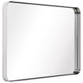 thumbnail image 5 of Empire Art Direct Ultra Stainless Steel Rectangular Wall Mirror Polished Silver 24" x 36" Silver, 5 of 14