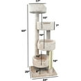 thumbnail image 6 of New Cat Condos 190209-EarthTone Large Cat Tower with 4 Easy to Access Spacious Perches, Neutral, 6 of 6
