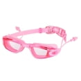 thumbnail image 1 of Gafas de natación transparentes de moda para adultos, gafas de piscina antivaho, de natación para playa, surf, kayak y actividades al aire libre. Rosa, 1 of 8