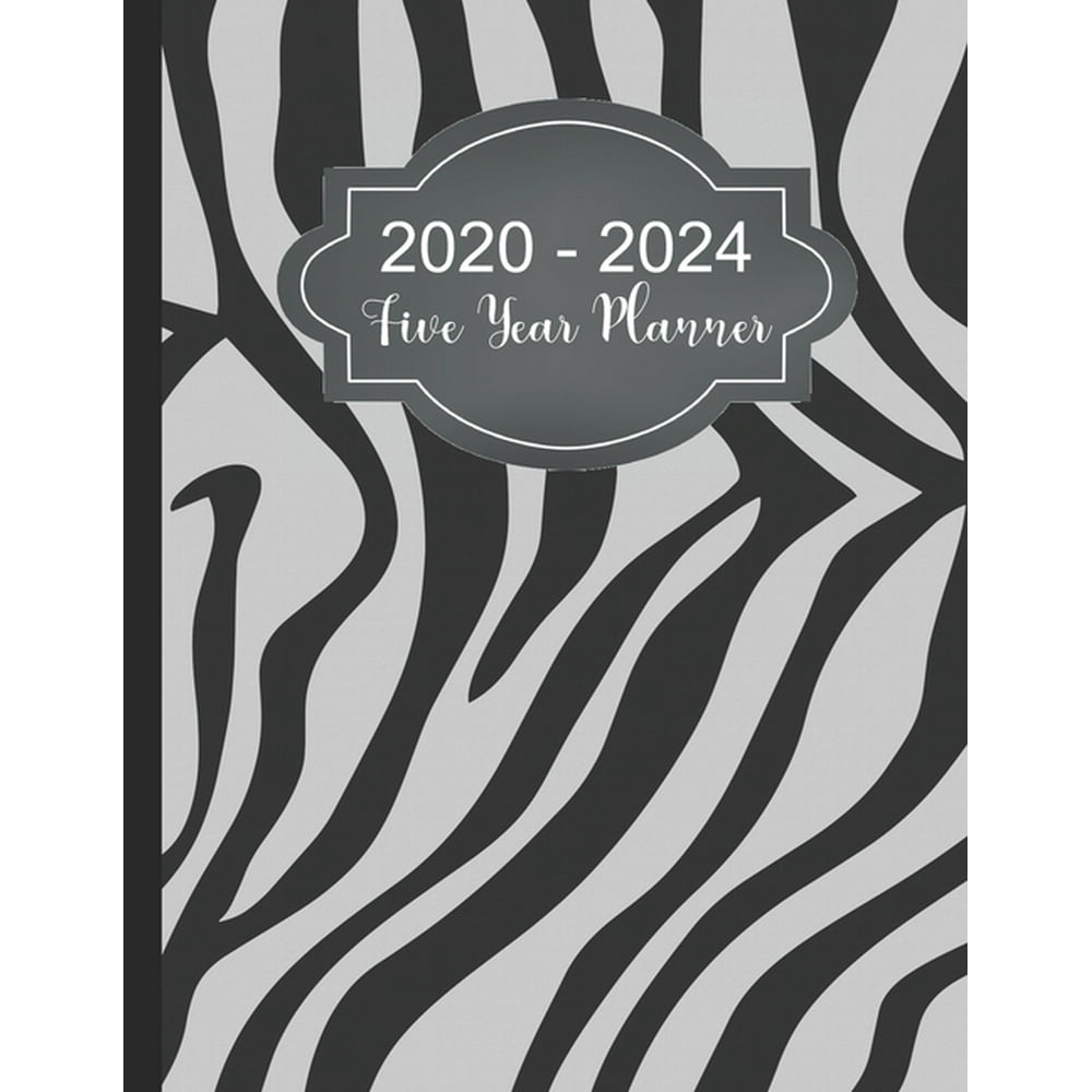 2020 2024 Five Year Planner Zebra Print Agenda Planner For The Next