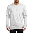 thumbnail image 4 of cfhntfmh Mens Long Sleeve Workout Shirts with Thumb Holes Casual Base Layer Athletic Running Gym Hiking Shirts(White aa1, X-Large), 4 of 6