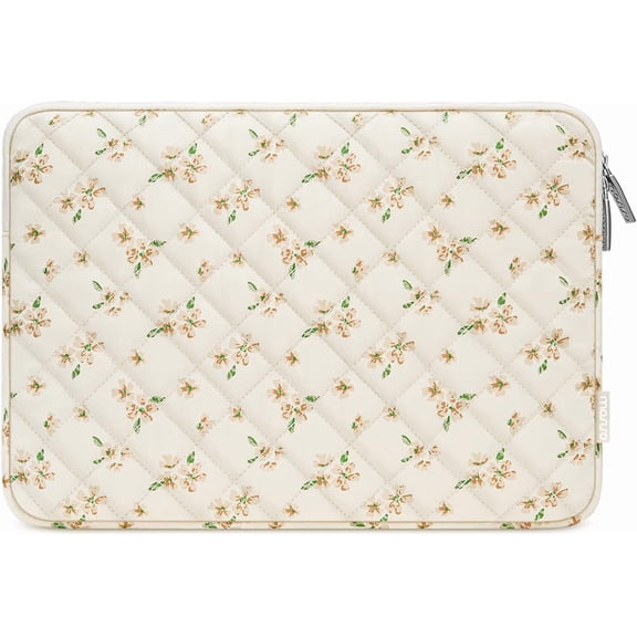 MOSISO Quilted Laptop Sleeve Case, Puffy Protective Laptop Bag Compatible with MacBook Air/Pro, Surface, Dell & HP 13-14 Inch Laptops