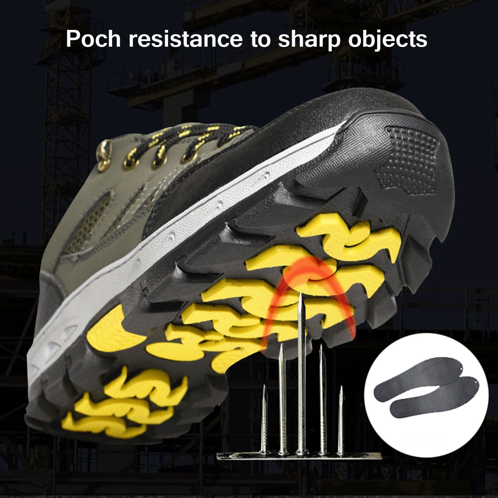 Work Shoes, Safety Shoes for Men and Women with Steel Toe