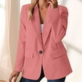 thumbnail image 2 of Gyexs Dress Jackets for Women Open Front Business Work Long Sleeve Lightweight Blazers Casual Button Suit Jacket, Pink, Size XL, 2 of 6