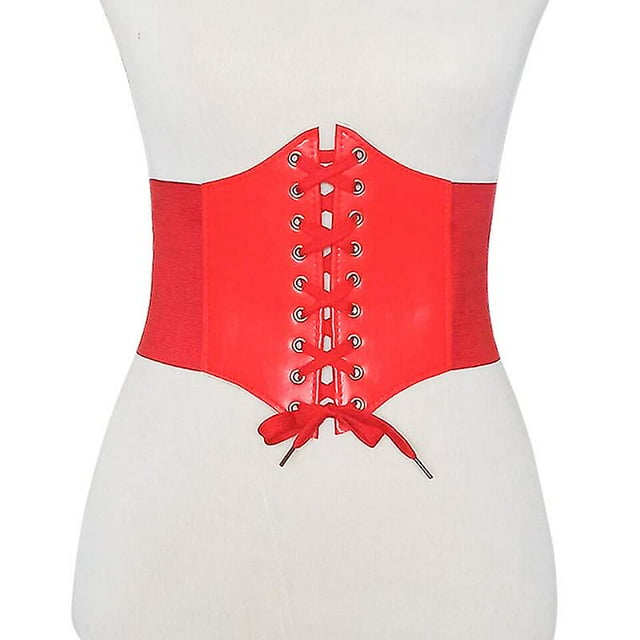 Ceinture Corset pour Femmes Grand Vintage Ceintures de Taille à Lacets Nouée Guépard Ceinture Élastique à Cordon